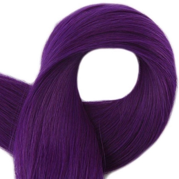 ✨ 18” ⭐️4 PACK PURPLE 100 GRAMS HUMAN HAIR TAPEINS main image 5